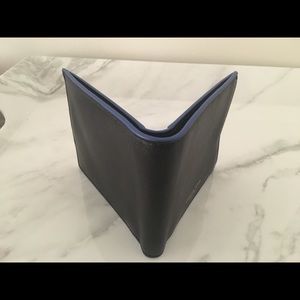 New MichaelKors Blacknblue Leather Billfold Wallet